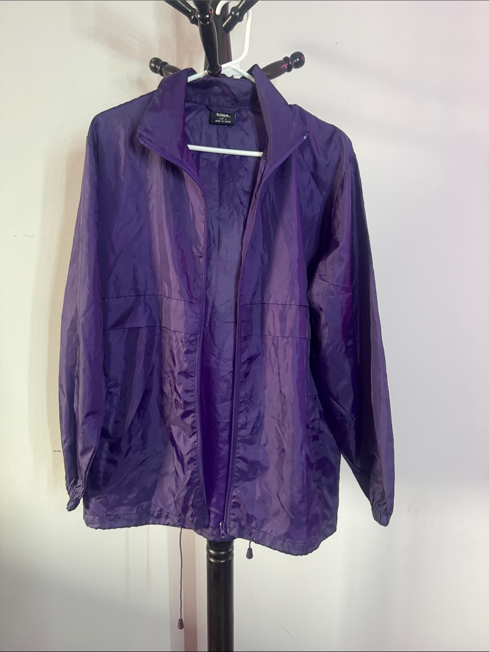 totes Purple Lightweight Packable Windbreaker Jacket